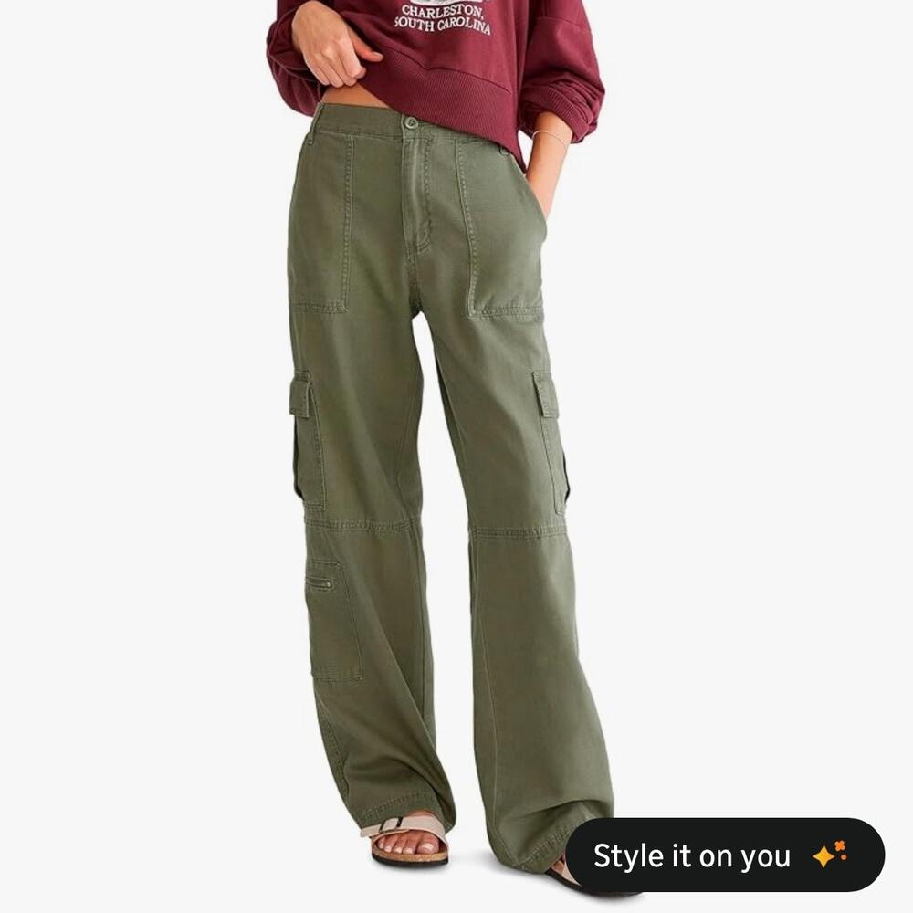 Aeropostale Utility Cargo Pant Size S Beetle Green (710)